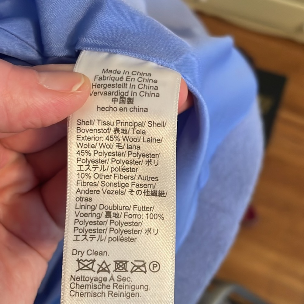 J Crew periwinkle coat - Picture 7 of 9